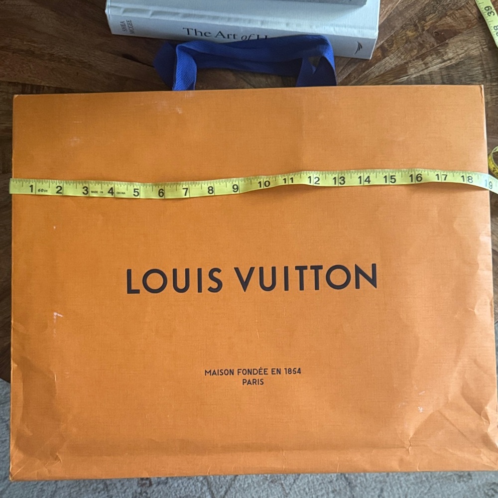 Louis Vuitton Orange gif‎ bag with Blue Handles (Just the Paper bag)